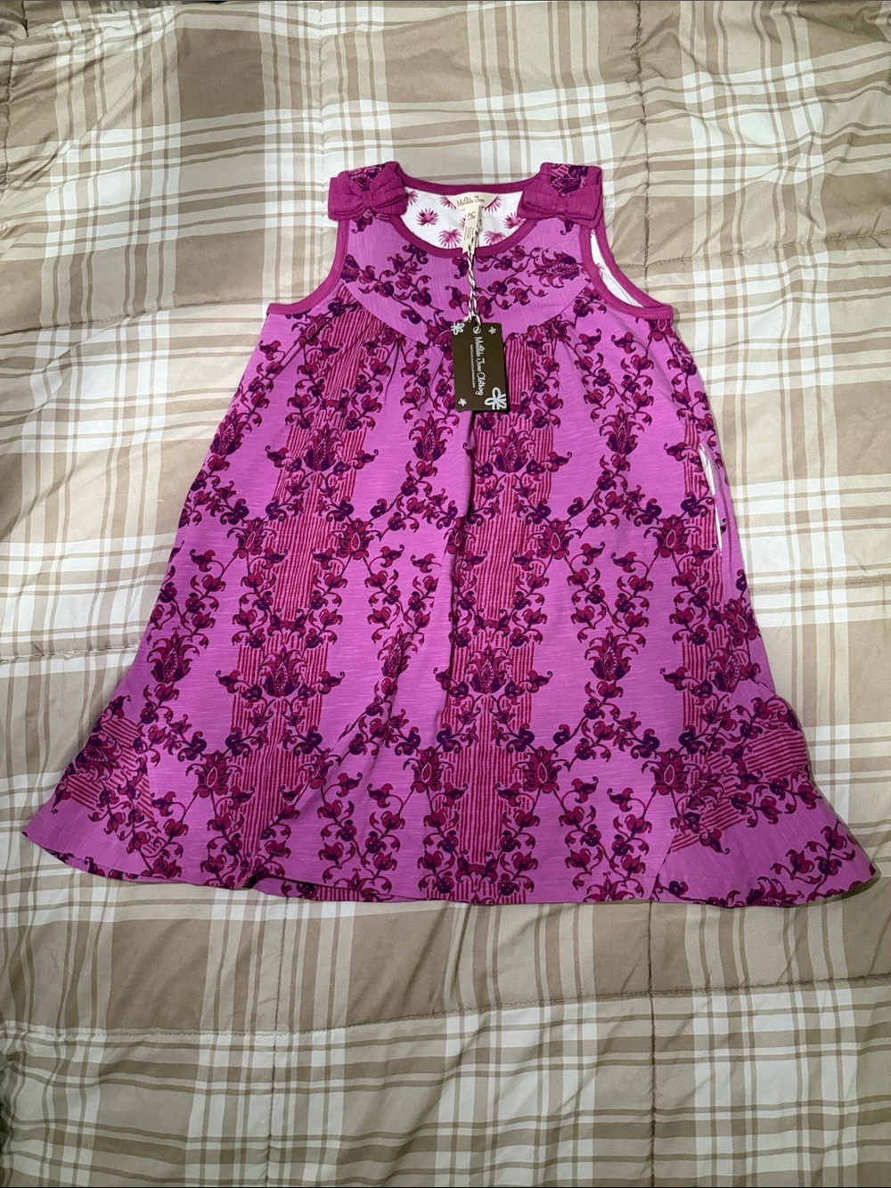 Matilda Jane Pink and Purple Floral Sleeveless Dress